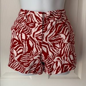 LOFT Shorts Red & White